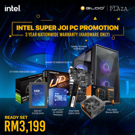 [PC Package] Intel I5 10400F DIY GTX1650 Gaming Desktop PC - Suitable for Work / Gaming / Web Browsing