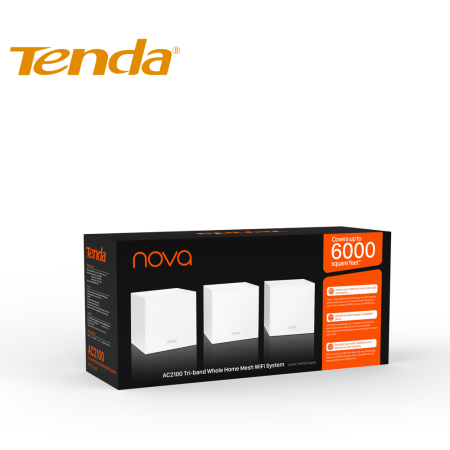 Tenda Nova MW12 Tri-band AC2100 Mesh Wi-Fi System -3PACK