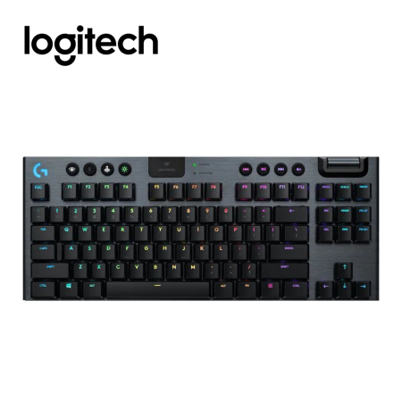 Logitech G913 TKL Tenkeyless Lightspeed Wireless RGB Gaming Keyboard (920-009540) -Clicky