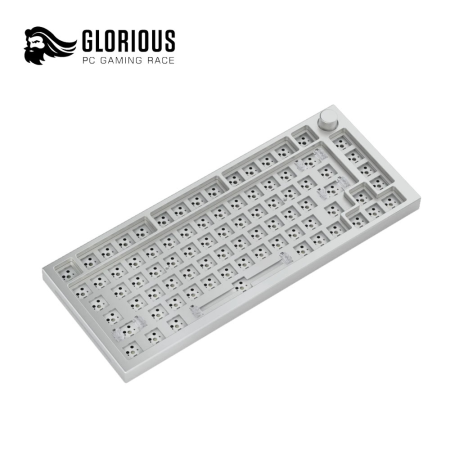 Glorious GMMK Pro 75% Barebone Keyboard - White Ice