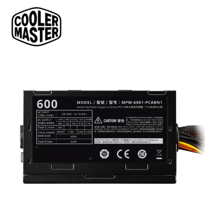 Cooler Master Elite P600 230V V3 Power Supply (MPW-6001-PCABN1 / MPW-6001-PCABN1-UK)