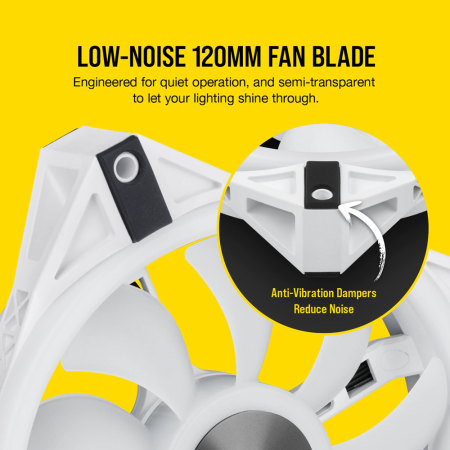 Corsair Icue QL120 3 Fan Pack With Lightning Node Core Case Fan - White (CO-9050104-WW)