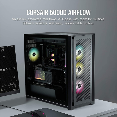 Corsair 5000D Airflow TG Mid-Tower ATX PC Case / 2 Fans