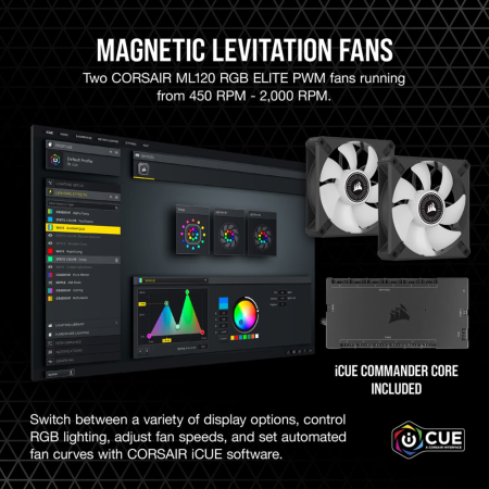 Corsair iCUE H100i ELITE LCD Display Liquid CPU Cooler (CW-9060061-WW)