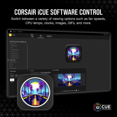 Corsair iCUE ELITE CPU Cooler LCD Display Upgrade Kit (CW-9060056-WW)