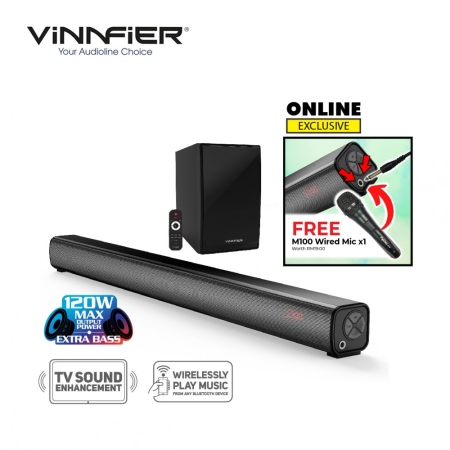 Vinnfier Hyperbar 303M Multi Function Bluetooth Soundbar Black