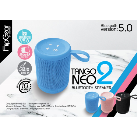 Vinnfier Tango Neo 2 Portable Bluetooth Speaker Blue