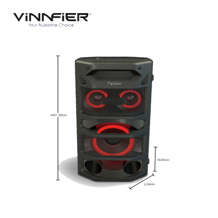 Vinnfier Tango Pro 3 WMU Multi Function Portable Karaoke Speaker Black