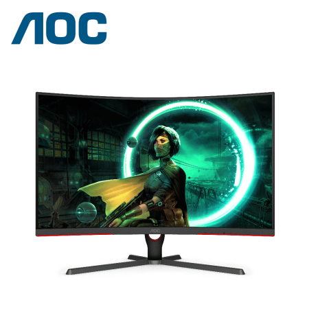 AOC C32G2E 31.5'' FHD Curved Gaming Monitor ( VGA, HDMI, DP, 3 Yrs Wrty )