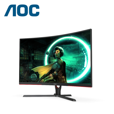 AOC C32G2E 31.5'' FHD Curved Gaming Monitor ( VGA, HDMI, DP, 3 Yrs Wrty )