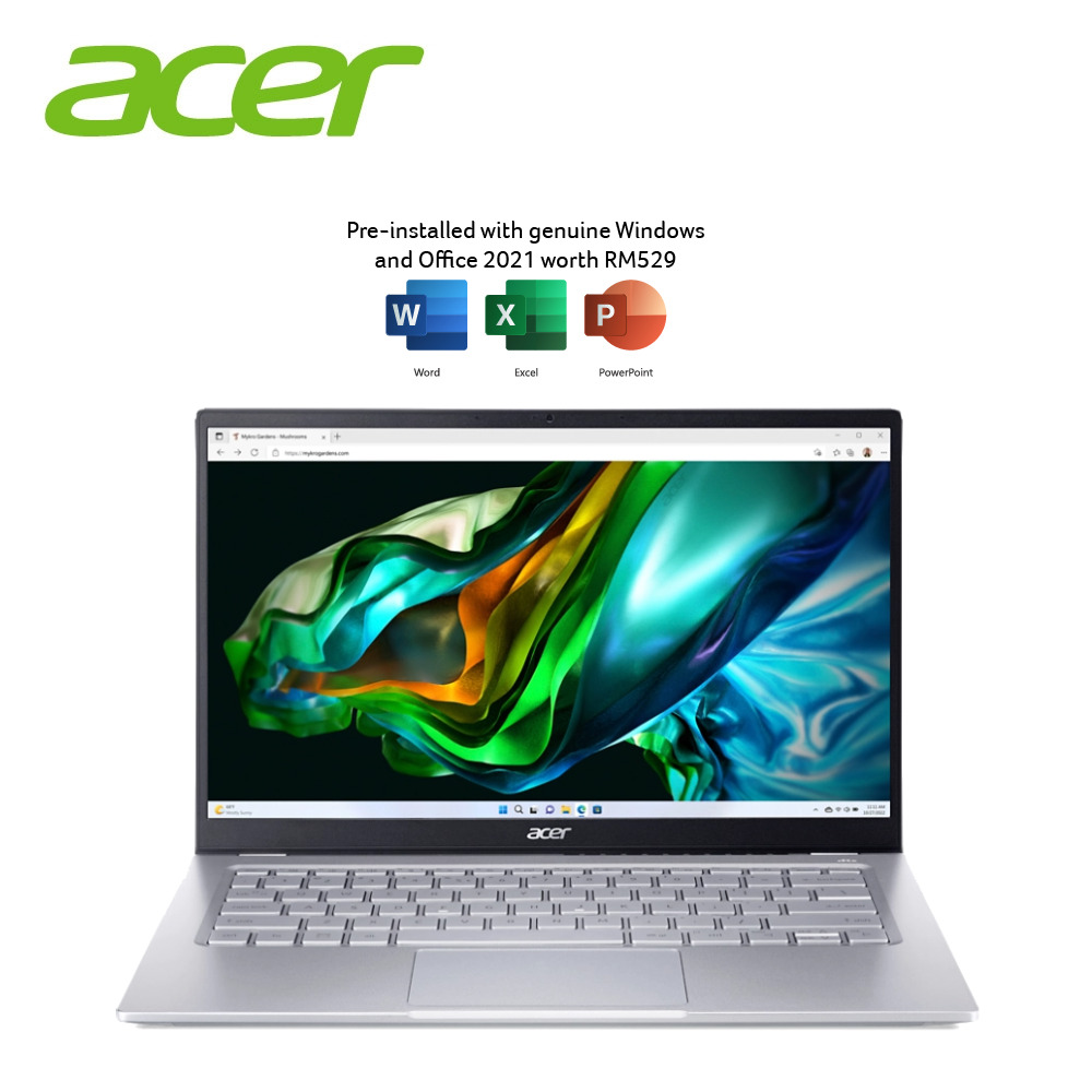 Acer Swift Go Sfg R Zm Fhd Laptop Pure Silver Ryzen