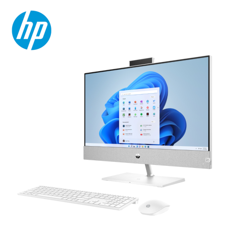 HP Pavilion 27-CA2001d 27" Touch FHD All-in-One Desktop PC Snowflake white ( i7-13700T, 16GB, 1TB SSD, RTX3050 4GB, W11 )
