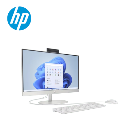 HP 24-cr0033d 23.8" FHD All-in-One Desktop PC Shell white ( N100, 8GB, 512GB SSD, Intel, W11, HS )