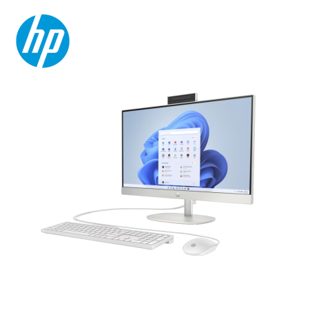 HP 24-cr0033d 23.8" FHD All-in-One Desktop PC Shell white ( N100, 8GB, 512GB SSD, Intel, W11, HS )