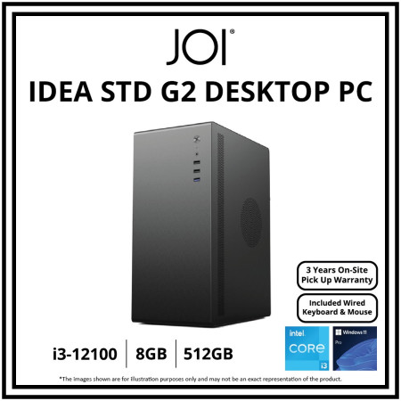 JOI IDEA STD G2 DESKTOP PC ( CORE i3-12100, 8GB, 512GB, Intel, W11P )