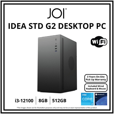 JOI IDEA STD WIFI G2 DESKTOP PC ( CORE i3-12100, 8GB, 512GB, Intel, W11P )