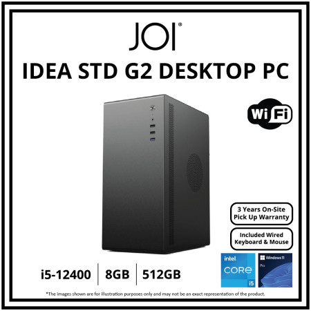 JOI IDEA STD WIFI G2 DESKTOP PC ( CORE i5-12400, 8GB, 512GB, Intel, W11P )