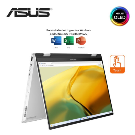 Asus ZenBook 14 Flip OLED UP3404V-AKN182WS 14" 2.8K Touch 2-in-1 Laptop ( i7-1360P, 16GB, 512GB SSD, Intel, W11, HS )