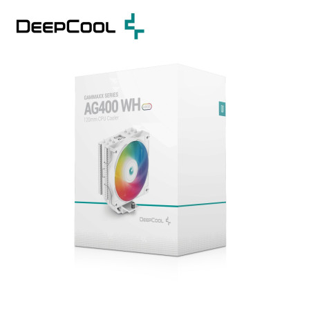 DEEPCOOL AG400 WHITE ARGB SINGLE TOWER CPU COOLER (R-AG400-WHANMC-G-2)