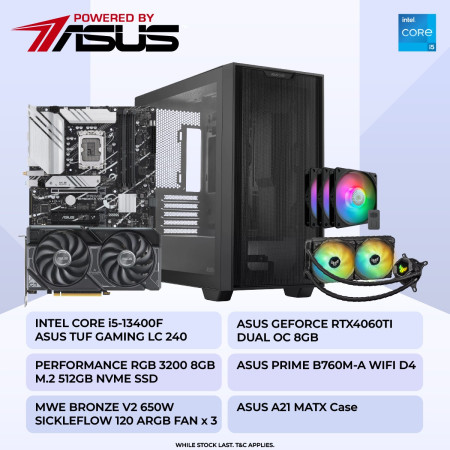 JOI POWERED BY ASUS (CORE I5-13400F, 8GB, 512GB, RTX4060TI 8GB)