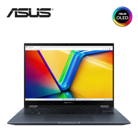 Asus Vivobook S 14 Flip OLED TN3402Q-AKN115WS 14'' 2.8K Touch 2-in-1 Laptop Blue ( Ryzen 7 5800H, 16GB, 1TB SSD, ATI, W11, HS )