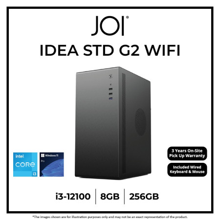 JOI IDEA STD WIFI G2 DESKTOP PC ( CORE i3-12100, 8GB, 256GB, Intel, W11P )