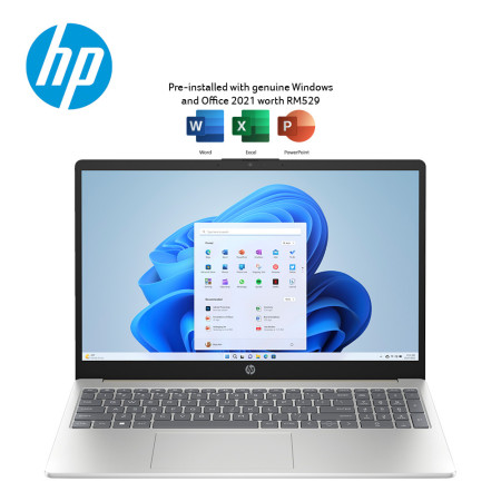 HP 15-fd1094TU 15.6" FHD Laptop Natural Silver ( Intel® CU5 120U, 8GB, 512GB SSD, Intel, W11, HS )