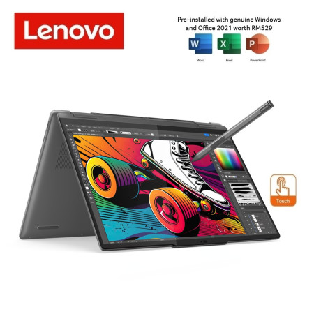 Lenovo Yoga 7 14IML9 83DJ002KMJ 14" WUXGA OLED 2-in-1 Touch Laptop Grey (Ultra7 155H, 16GB, 1TB SSD, Intel, W11, HS )