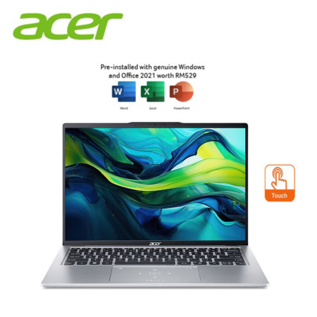 Acer Swift GO 14 SFG14-73T-55BH 14" WUXGA Touch Screen Laptop Pure Silver ( CU5-125H, 16GB, 512GB, Intel Arc, W11, HS )