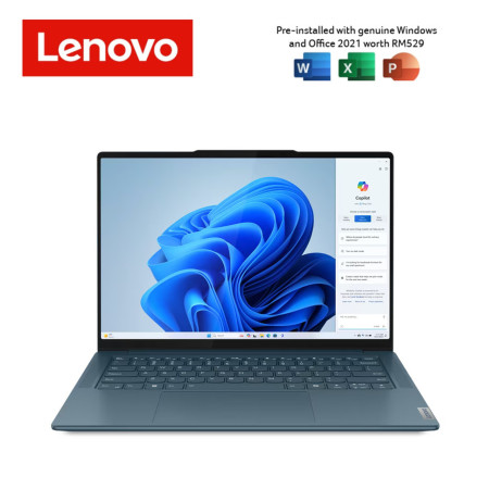 Lenovo Yoga Pro 7 141MH9 83E2009BMJ 14.5'' 2.8K Laptop Tidal Teal ( CU7-155H, 32GB, 1TB SSD, RTX4050 6GB, W11, HS )