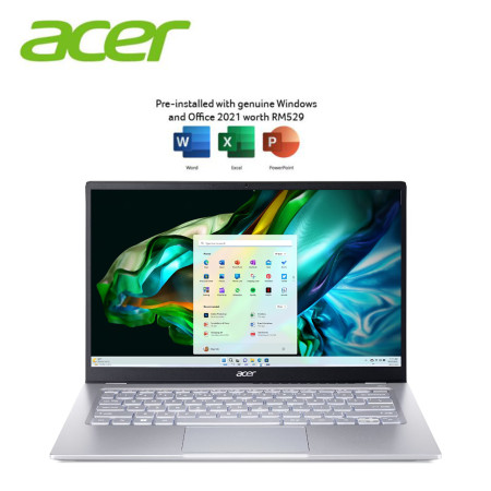 Acer Swift 3 GO SFG14-41-R6UE 14'' FHD Laptop Pure Silver ( Ryzen 5 7430U, 16GB, 512GB SSD, ATI, W11, HS )