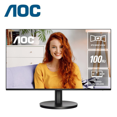 AOC 24B3HA2 23.8" FHD IPS 100Hz 3-Sided Frameless Monitor ( HDMI, VGA, 3 Yrs Warranty )