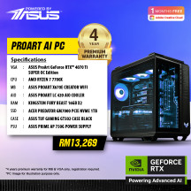 ASUS AI PC | GeForce RTX™ 4070TIS | AMD Ryzen 7 7700X, 32GB RAM, 1TB SSD