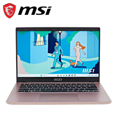 MSI Modern 14 C13M-1232 14" FHD 60Hz Laptop Beige Rose ( i5-1335U, 16GB, 512GB SSD, Iris Xe, W11)