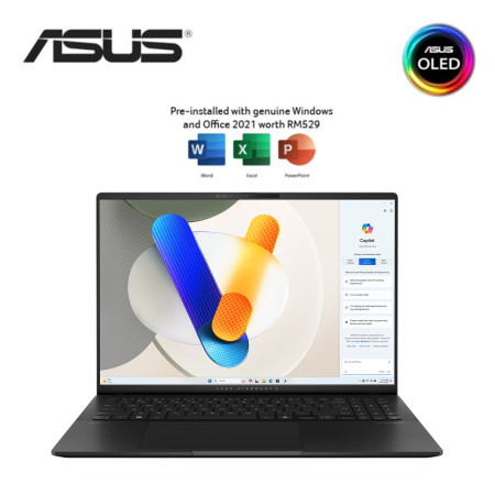 Asus VivoBook S 16 OLED S5606M-AMX178WS 16'' 3.2K Laptop Neutral Black ( CU5-125H, 16GB, 512GB SSD, Intel, W11, HS )