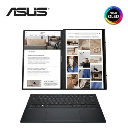 Asus Zenbook Duo 14 OLED UX8406M-APZ042WS 14" 3K Touch Laptop Inkwell Gray ( CU9-185H, 32GB, 1TB, Intel Arc, W11, HS )