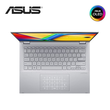 Asus Vivobook S 14 Flip TN3402Y-ALZ308WS 14'' WUXGA Touch Laptop Cool Silver  ( Ryzen 5 7430U, 8GB, 512GB SSD, ATI, W11, HS )