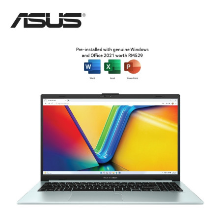 Asus VivoBook Go 15 E1504F-ANJ872WS 15.6'' FHD Laptop Grey Green ( Ryzen 3 7320U, 8GB, 512GB SSD, ATI, W11, HS )