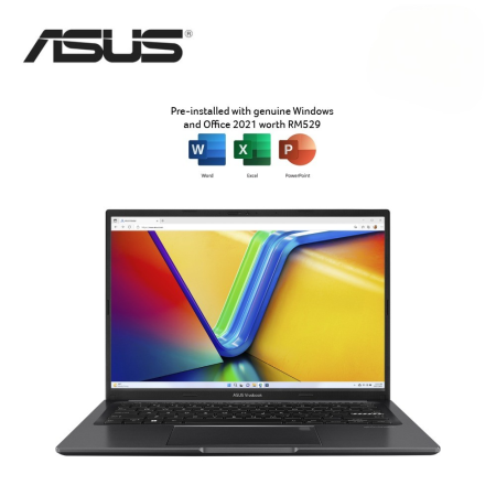 Asus VivoBook 14 A1405Z-ALY235WSM 14'' FHD Laptop Indie Black ( i5-12500H, 16GB, 512GB SSD, Intel, W11, HS+M365 )