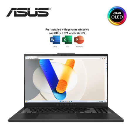 ASUS Vivobook Pro 15 OLED N6506M-VMA029WS 15.6" 3K Laptop Earl Gray ( CU7-155H, 24GB, 1TB, RTX4060 8GB, W11, HS )